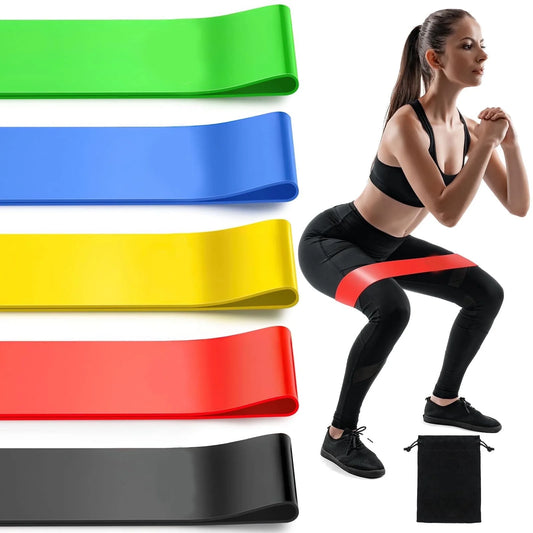 Resistance Bands for Working Out,Pilates Loop Resistance Bands with Carry Bag,Set of 5 Exercise Band Resistance,Resistance for Whole-Body Fitness and Physical Therapy